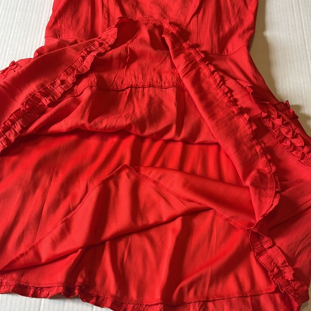 NWT-Francesca's-XL-Red-Spaghetti Strap, tiered ruffles, mini dress/Sundress. - Picture 4 of 12